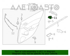 Controlul geamului electric din spatele stânga Mazda 6 13-21 negru, manual, cu capac negru