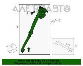 Centura de siguranță din spate dreapta pentru Ford Mustang mk6 15- cabriolet