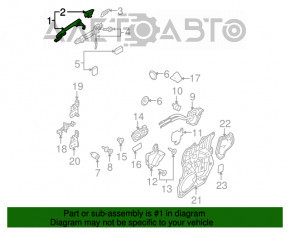 Mânerul ușii exterioare din spate dreapta Mazda3 MPS 09-13