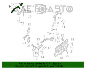 Manerul ușii exterioare din față dreapta Mazda3 MPS 09-13