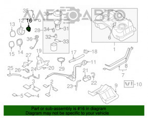 Capacul gurii de umplere a rezervorului de combustibil Mazda 6 13-21