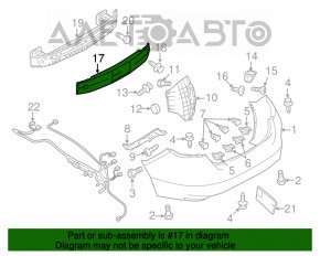 Absorbantul de bara spate Mazda6 09-13