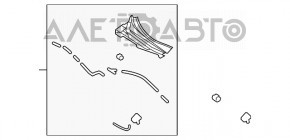 Grila stergatoarelor din plastic dreapta Mazda6 09-13