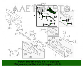 Grila stergatoarelor din plastic dreapta Mazda6 09-13