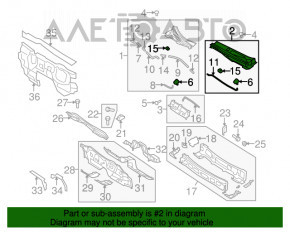 Grila stergatoarelor din plastic stanga Mazda6 09-13