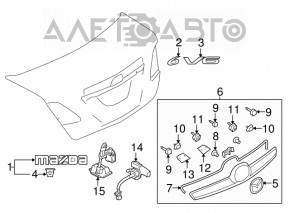 Молдинг крышки багажника Mazda6 09-13