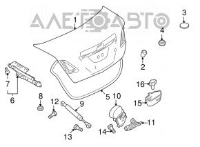 Петля крышки багажника левая Mazda6 09-13