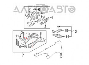 Partea din față stânga Mazda6 09-13.