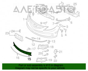 Grila inferioară a bara frontală Mazda6 09-13