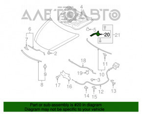 Bucla capotei dreapta Mazda6 09-13