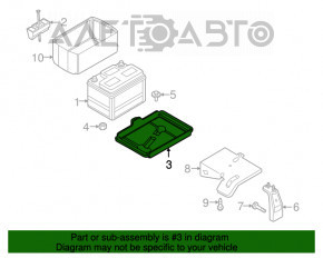 Suportul bateriei asamblat pentru Mazda6 09-13 2.5