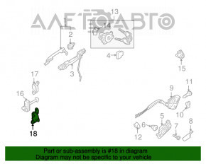 Buclele ușii față inferioare stânga Mazda6 09-13