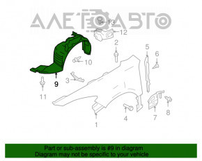Подкрылок передний правый Mazda6 09-13