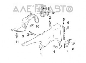 Подкрылок передний левый Mazda6 09-13