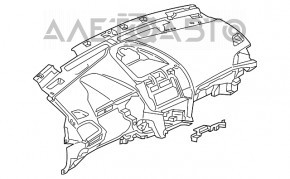 Panoul frontal al torpilei fără AIRBAG Ford Edge 15-18 negru start-stop