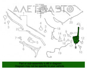 Rezervorul de spălare a parbrizului Ford Edge 15- nou OEM original, fără capac