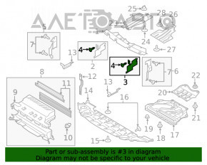 Deflector radiator stânga sus Ford Escape MK3 17-19