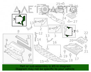 Grila radiatorului dreapta jos Ford Escape MK3 17-19 restilizat 2.5