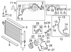 Compresorul de aer condiționat al încălzitorului Ford Escape MK3 17-19 restilizat 2.5