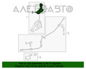 Maneta cutiei de viteze cu capacul schimbatorului Ford Escape MK3 17-19 Sport cauciuc negru