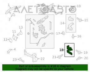 Buclele ușii din spate dreapta inferioară Ford Escape MK4 20-