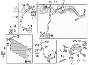 Bobina de condensare a compresorului de aer condiționat Ford Flex 13-19