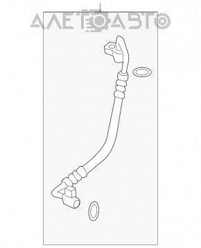 Furtunul de aer condiționat de la condensatorul Ford Fusion mk5 13-20 1.5T 1.6T