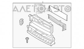 Jaluzele deflectorului radiatorului asamblate pentru Ford Fusion mk5 17-20