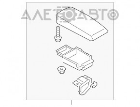 Консоль центральная Ford Fusion mk5 17-20 черная, под воздуховод, без воздуховода, царапины