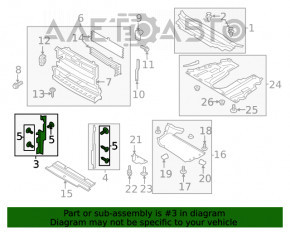 Дефлектор радиатора правый Ford Fusion mk5 17-20 2.0T