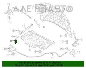 Bara de protecție a capotei dreapta internă Ford Explorer 20-