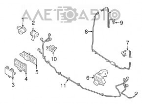 Парктроник заднего бампера Ford Escape MK4 20- без кольца