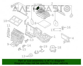 Actuatorul motorului care acționează ventilatorul de încălzire pentru Ford Explorer 20-