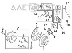 Датчик ABS задний правый Ford Escape MK4 20- FWD