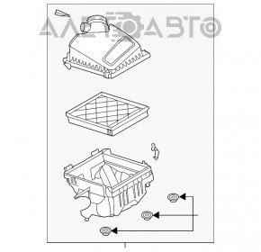 Corpul filtrului de aer Ford Escape MK4 20-22 1.5T, 2.0T, nou, original OEM