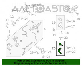 Петля двери нижняя передняя правая Ford Escape MK4 20-