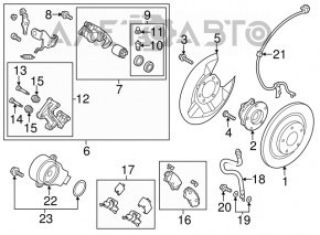 Senzor ABS spate stânga Mazda CX-5 13-15 FWD