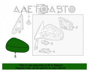 Capacul oglinzii stângi Nissan Murano z51 09-14