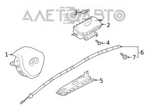 Подушка безопасности airbag в руль водительская Infiniti QX50 19-
