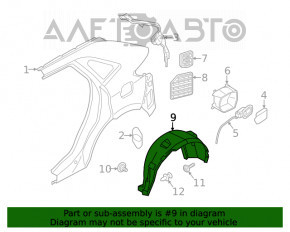 Aripa spate dreapta Lincoln MKX 16-