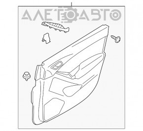 Capacul usii, cartela frontala dreapta Mazda CX-5 13-16 negru.