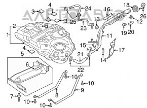 Топливный бак Mazda CX-5 13-16 FWD