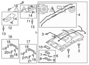 Обшивка потолка Mazda CX-5 13-16 сер под люк