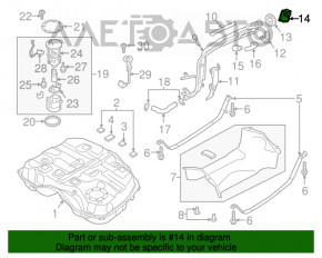 Capacul rezervorului de combustibil Mazda 6 13-21 2.5 SUA