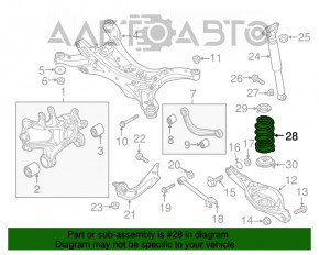 Arc spate stânga Mazda CX-5 13-16, rigiditate verde-portocaliu