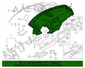 Panoul frontal al torpilei fără AIRBAG Mazda CX-5 13-16