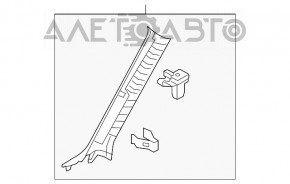 Capacul amortizorului din față dreapta Mazda CX-5 13-16 gri