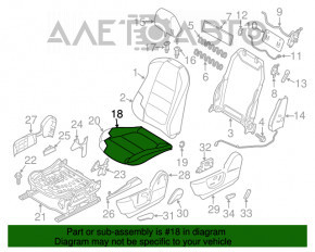 Scaunul șoferului Mazda CX-5 13-16 fără airbag, material textil negru