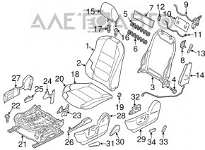 Scaunul șoferului Mazda CX-5 13-16 fără airbag, material textil negru