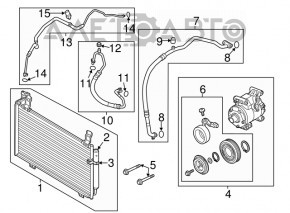 Compresorul de aer condiționat Mazda CX-5 13-16 2.0, 2.5